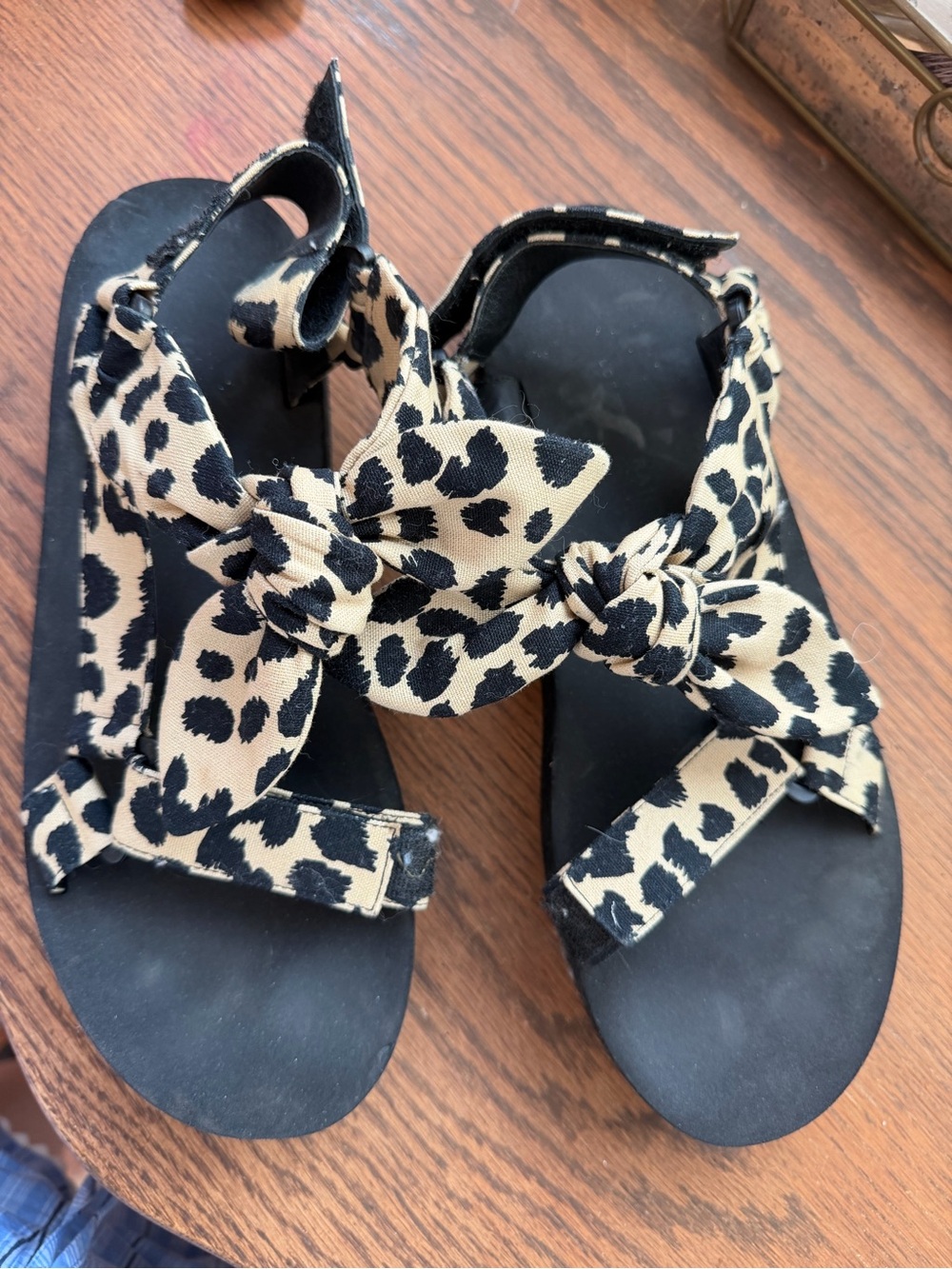 Leopard print sandals